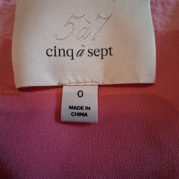 Cinq à Sept Neena Ruffle Midi Dress Flamingo Pink Size 0 - Picture 11 of 15